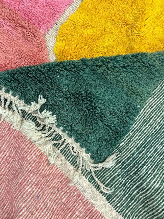 Image 1 of Alfombra marroquí Mrirt colorida, hecha a mano en lana, 200x300 cm.