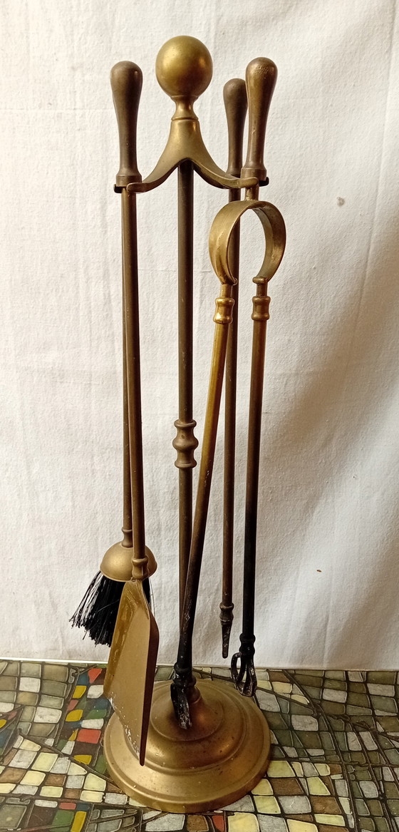 Set d'Outils de Cheminée – Objets déco, Iron, Brass (photo 5 of 5)