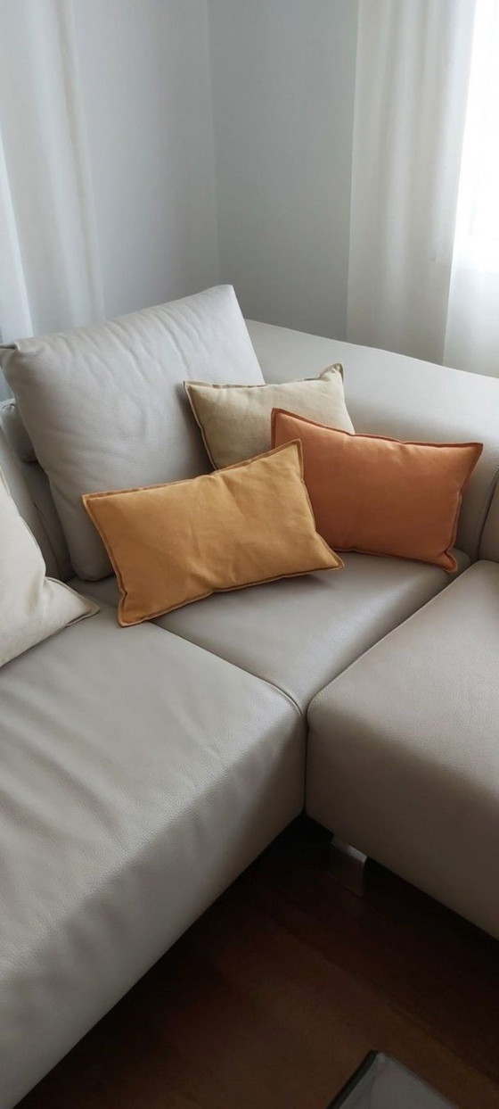 Sofá esquinero exclusivo Leolux B-Flat Design en perfecto estado. – Sofás esquineros, Aluminium (photo 6 of 8)