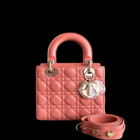 Image 1 of DIOR LADY SMALL ABC FLAP - CANNAGE LAMSLEER CARAMEL GOUDEN BESLAG MYABC