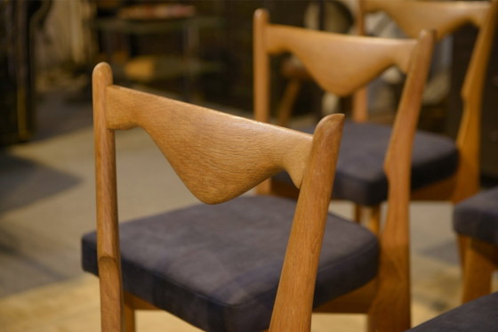 Image 1 of "Set van 6 stoelen van Guillerme en Chambron voor uw huis, jaren 1950"