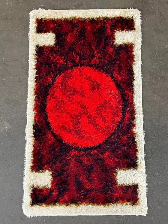 Image 1 of Tapis de passage des années 60 70 Carpet Rug Space Age by Hojer Eksport Danemark Design
