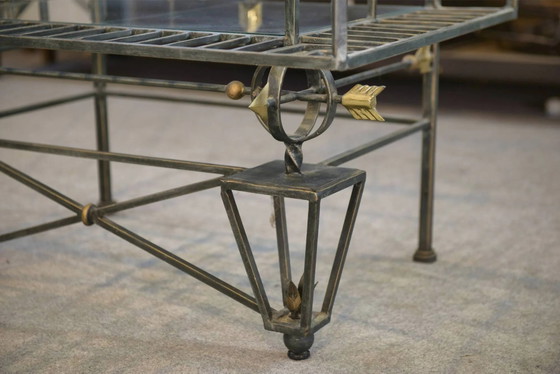 Scaffali a muro in ferro battuto anni '50 – polished steel, Vintage (photo 7 of 11)