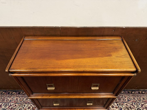 Original Globe Wernicke Filing Cabinet – Wood, Brass (photo 9 of 11)