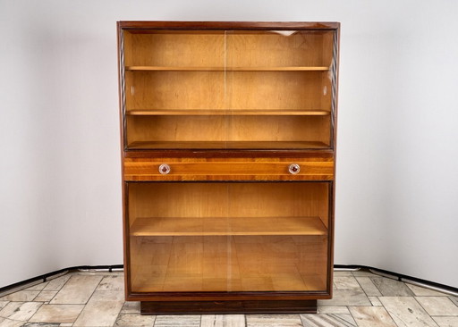 Libreria Art Déco, vetrina, Český Nábytek, 1960, Cecoslovacchia