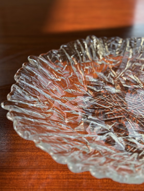 Image 1 of Bol en verre vintage avec texture de glace de Walther Glass Germany