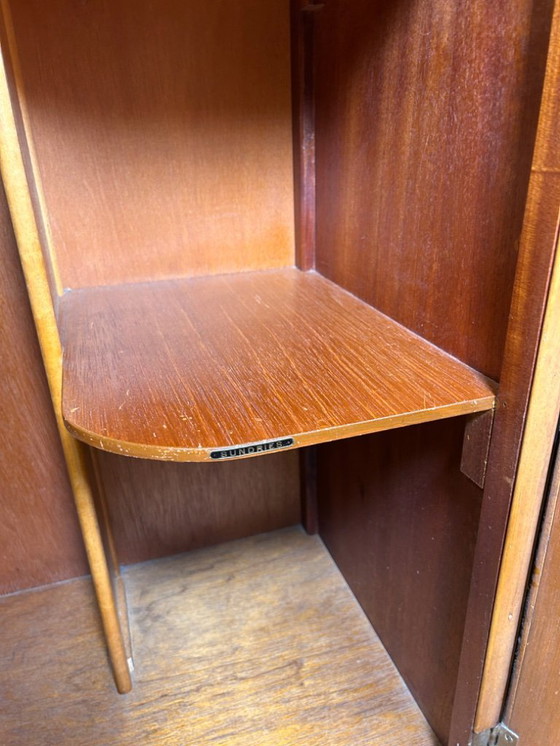 Image 1 of  Art Deco Burr Walnut Vintage Brocante Gents Wardrobe 1930–1940