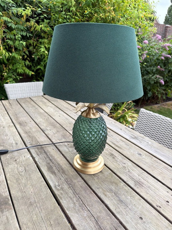 Image 1 of Vintage Sissyboy Pineapple Lamp Hollywood Regency Style