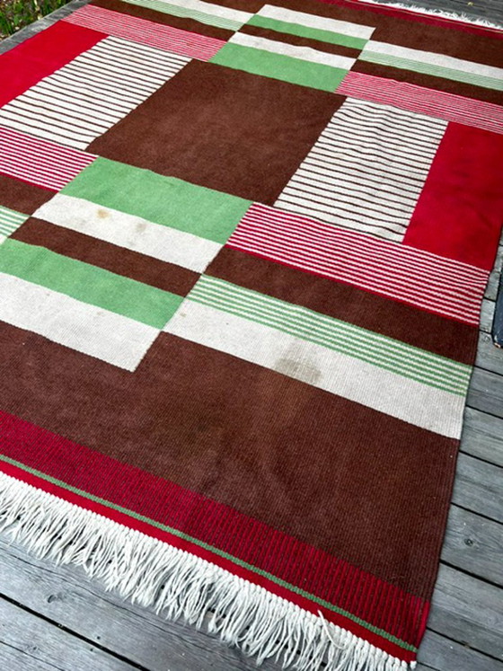 Grand Tapis en Laine Mid Century Modern, Années 60, Tchécoslovaquie, 335 × 240 Cm – Wool (photo 11 of 14)