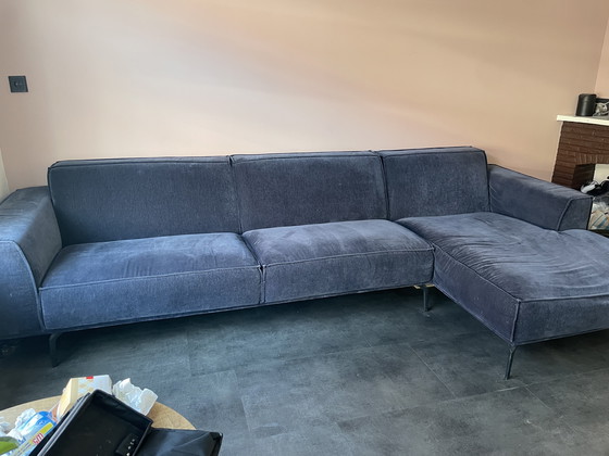 Image 1 of Donkerblauwe hoekbank