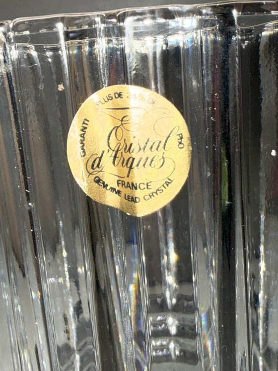 Image 1 of Christal d'Arques Napoleon - Vaas (2) - Longchamp - Kristal Frankrijk - Mid-century modern - 1970-1980