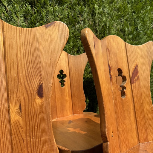 Set van 6 vintage stoelen