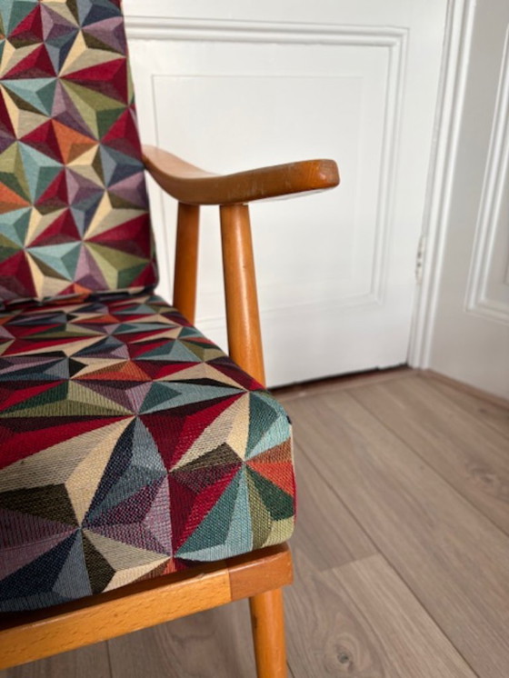 Image 1 of 2 Vintage Fauteuil Ton jaren 50-60's
