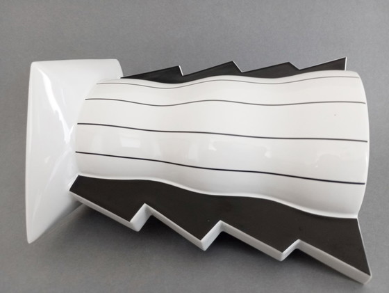 Image 1 of Heide Warlamis Vase en céramique postmoderne/Wiener Werkstatte Collection Vienne 1980's