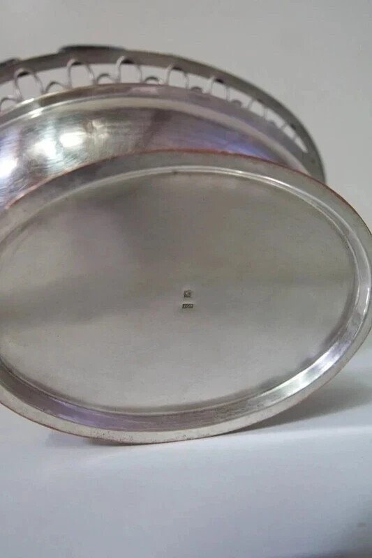 Image 1 of Rafraîchissoir à Vin Louis XVI Métal Argenté Zilveren Wijnkoeler 19e Eeuw