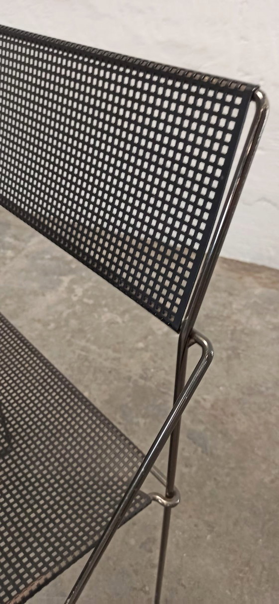 Image 1 of Niels Jørgen Haugesen X Line perforated metal chair 