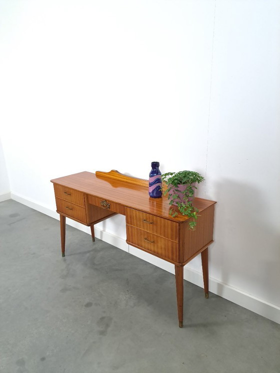 Image 1 of Side table with drawers and brass details from Sweden, children's desk