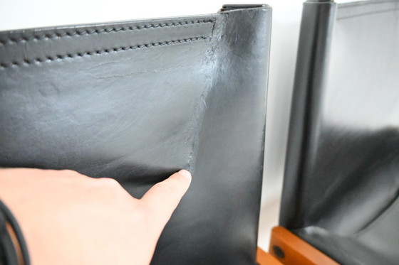 Image 1 of Chaises de salle à manger Monk par Afra & Tobia Scarpa pour Molteni, 1970, ensemble de 4