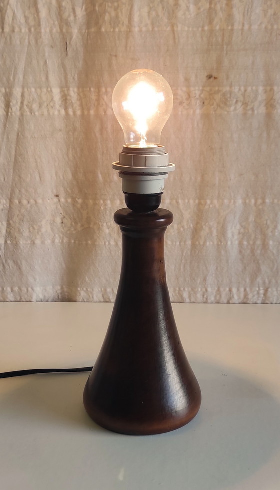 Image 1 of Scandinavian Style Solid Wood Table Lamp - Mid-20th Century