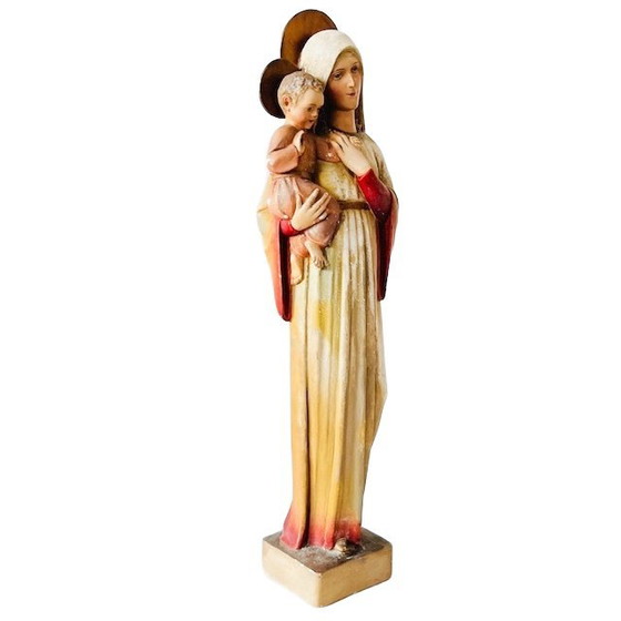 Image 1 of Antique statue of Mary with baby Jesus GLV Gerard Linssen 1910's