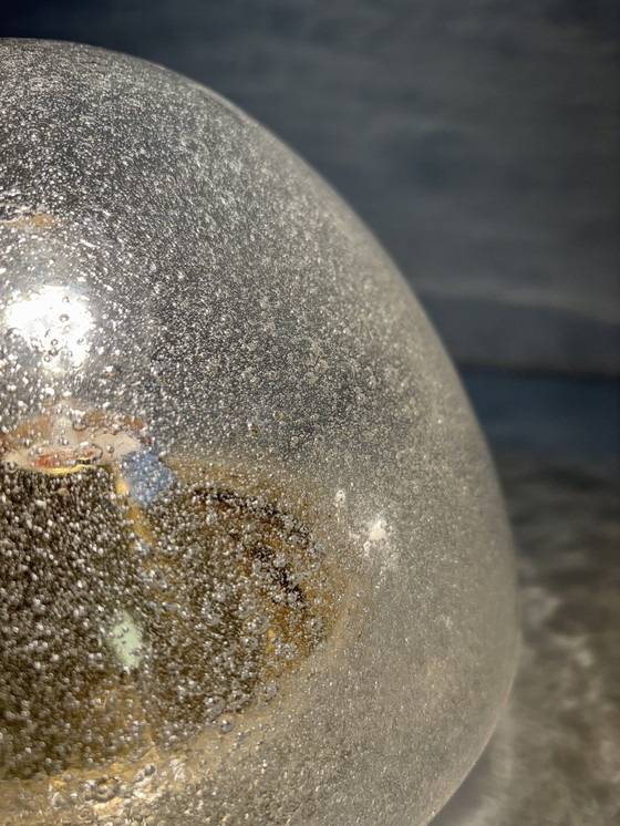 Image 1 of Uniek; set van 2 bubble glas lampen Duitse firma Hoffmeister  jaren 70