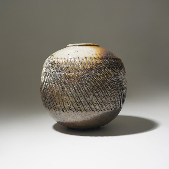 Image 1 of Sculptural vase in glazed ceramic, 1970s