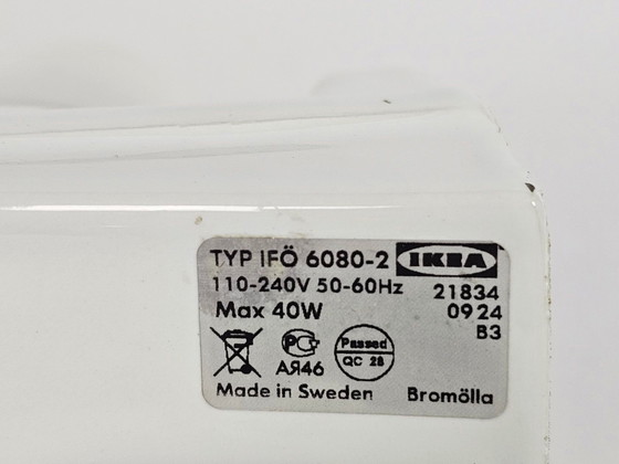 Image 1 of Sigvard Bernadotte - model 6080 - Ikea - IFÖ- porselein - wandlamp - 1980's