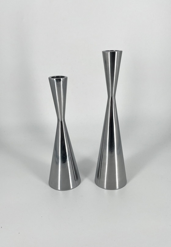 Image 1 of 2x Portacandele Ikea Göta di Erika Pekkari 1990 in metallo