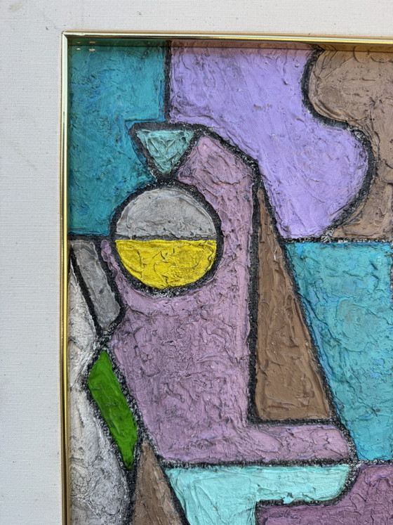 Colorful Geometric Abstract Painting – Paintings & Drawings, Canvas (photo 3 of 14)