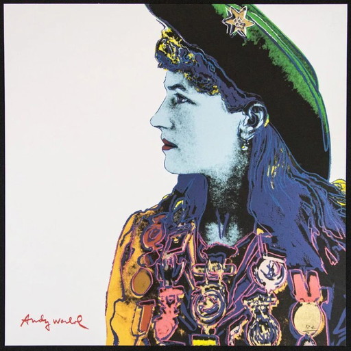 Litografía "Annie Oakley" del Museo de Arte Carnegie de 1986, basada en Andy Warhol