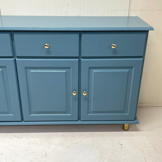 Image 1 of Aparador de madera azul Restyle Sloe Blue Farrow & Ball armario de almacenamiento