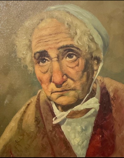 Escuela holandesa (XX) - Retrato de una dama judía – schilderijen tekeningen, Wood, Canvas (photo 2 of 7)