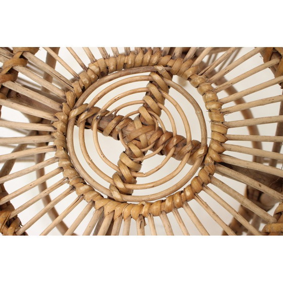 Image 1 of Mid-century rattan stool, Czechoslovakia 1960s