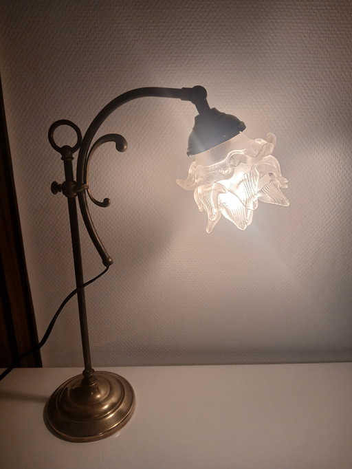 antique tulip lamp