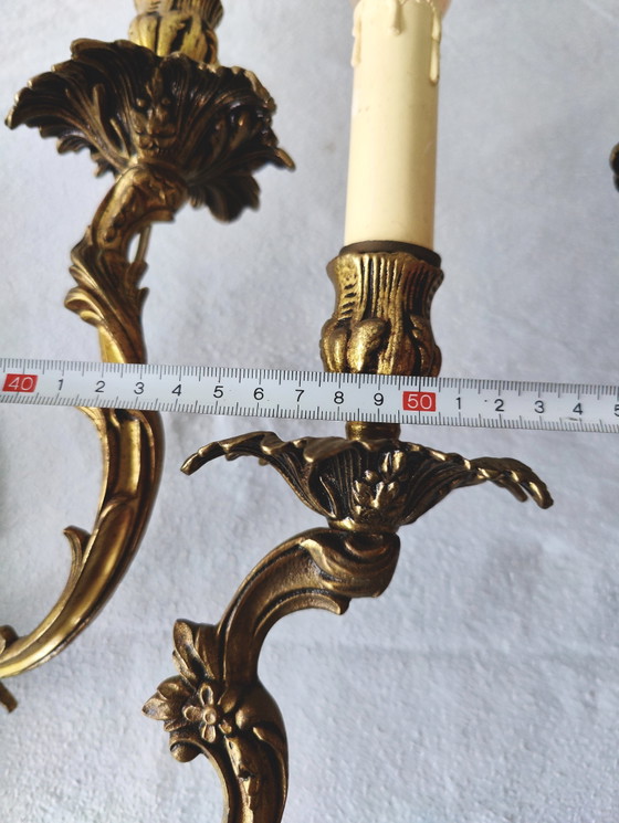 Due Applique da Parete Stile Barocco – Portacandele, Brass (photo 7 of 8)