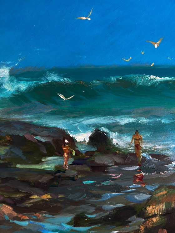 Image 1 of Seashore with People