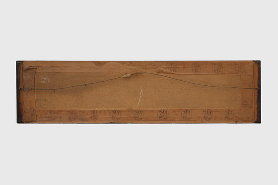 Image 1 of Œuvre d'art encadrée sur soie représentant un salon de thé chinois au bord de l'eau, France vers 1910 1910