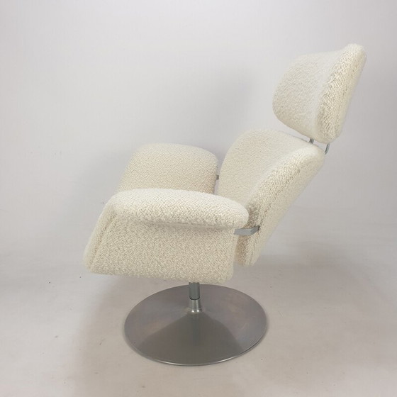 Image 1 of Vintage Tulip fauteuil en voetenbank van Pierre Paulin voor Artifort, jaren 1980