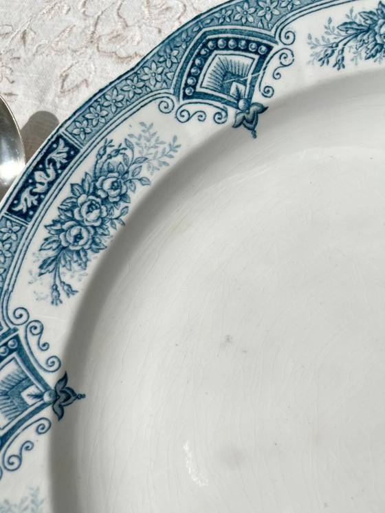 Large round vintage ironstone platter, Onnaing Spring pattern – Crockery (photo 6 of 8)
