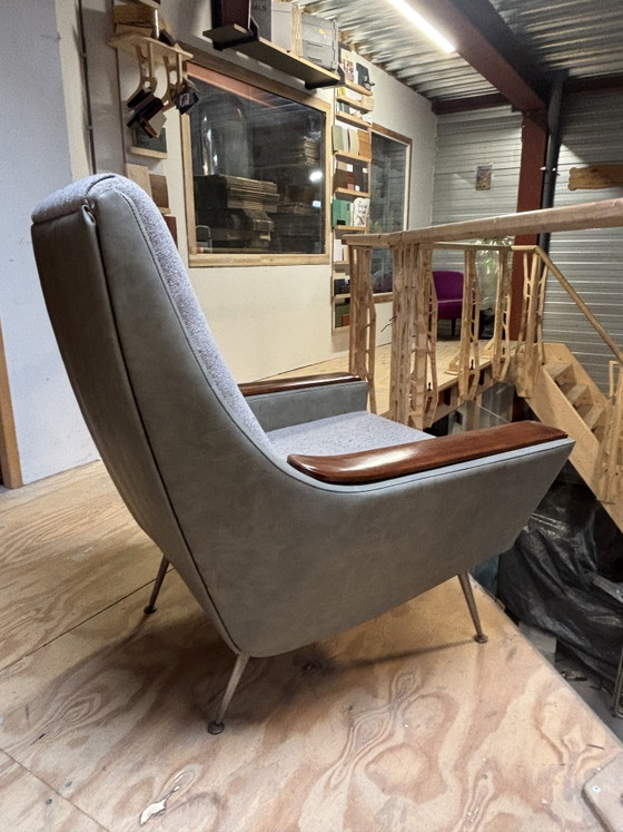 Image 1 of Gerestaureerde fauteuil in mid-century modern stijl