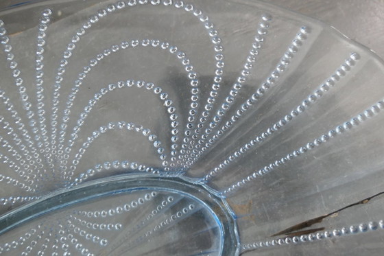 Image 1 of Art Deco cuencos de cristal azul Tchecoslovaquie