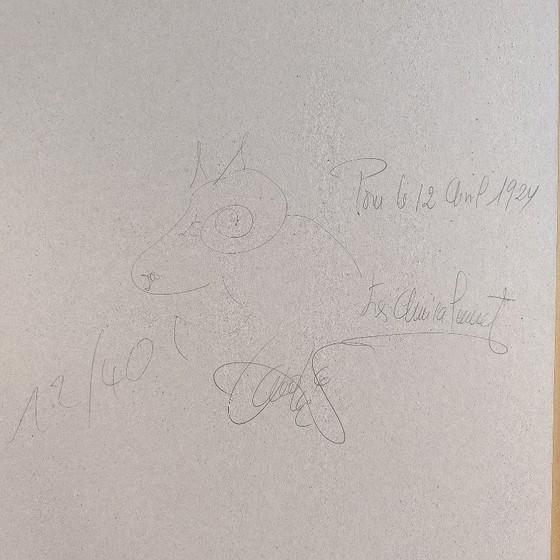 Image 1 of ✨✨ Jean-Baptiste Valadié – Magnifica litografia originale, firmata e numerata, "Nudo con dalie" ✨✨