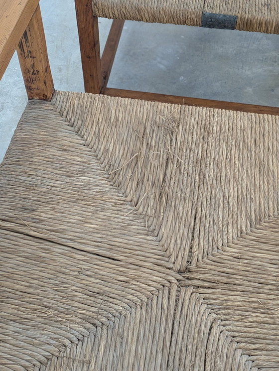 Image 1 of  4 Fauteuil - Hout, Stro, AWARD WINNING INDUSTRIE MALACCA WORKS