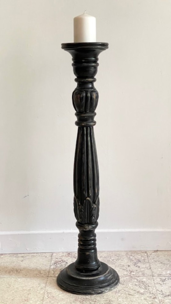 Kandelaar/kaarsenhouder 65 cm massief eikenhout – Kandelaars en kaarsen, Wood (photo 4 of 29)