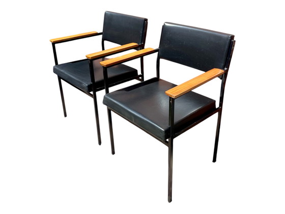 Image 1 of 2x vintage Gijs van der Sluis dining chairs