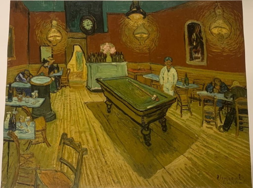 Vincent van Gogh "El Café de Noche" – Impresión en Lienzo de Bellas Artes de Calidad Museo (72.4x92.1 cm)