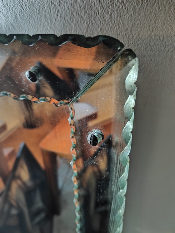 Image 1 of Venetian wall mirror – Italy – full glass – faceted – vintage