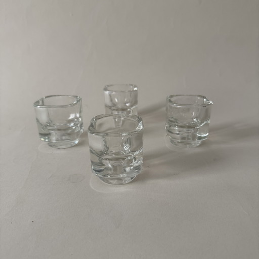 Bougeoirs en verre par Joe Colombo pour Arno Italie années 60