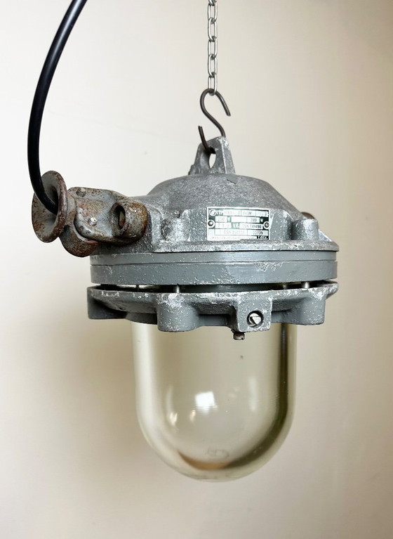 Image 1 of Dark Grey Cast Aluminium Explosion Proof Lamp , 1970s