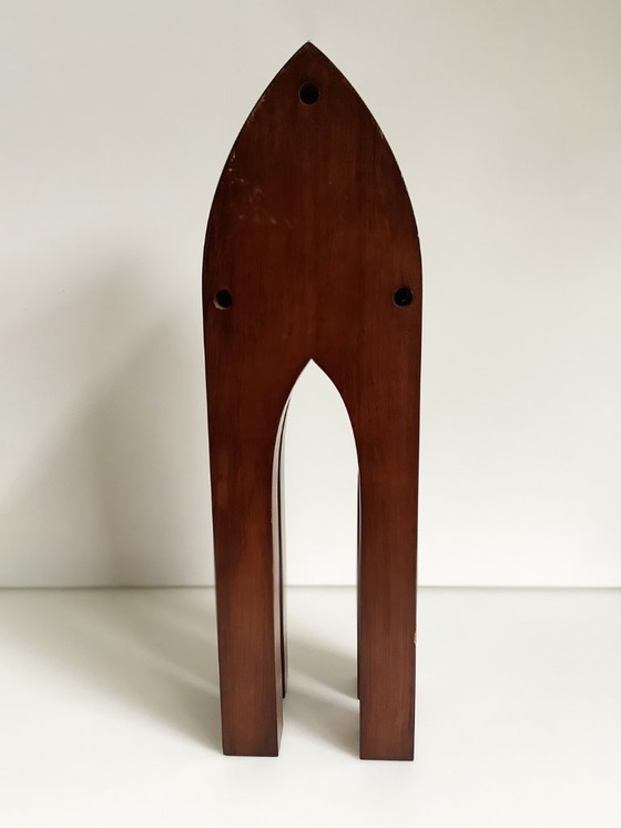 Image 1 of Henk Heres Karlsson Gothic wooden clock 1991